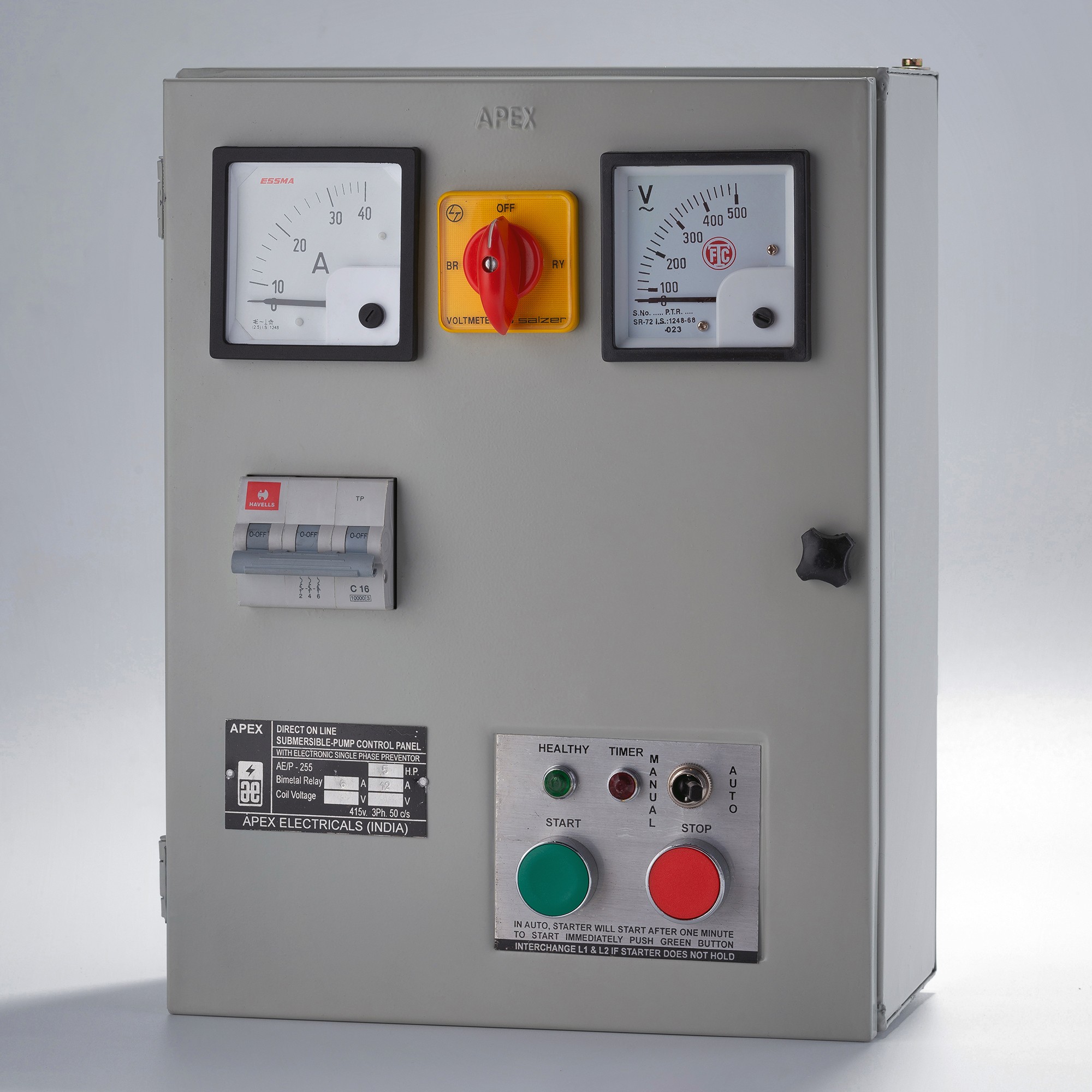 Apex Three Phase Submersible Pump Control Panel